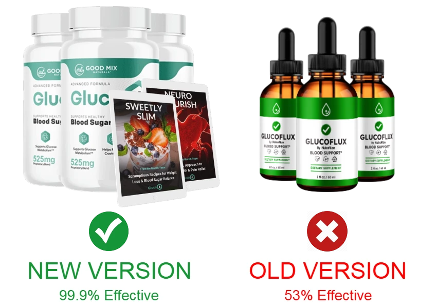 GlucoFlux 3 bottles